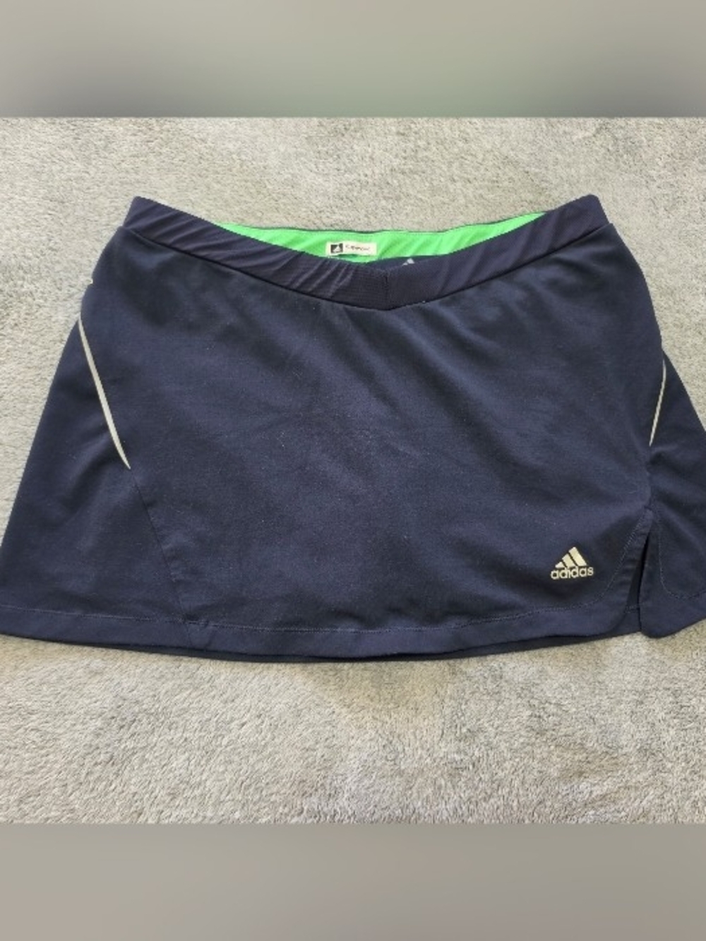 adidas Navy Skort with Lime-Green Inner Lining